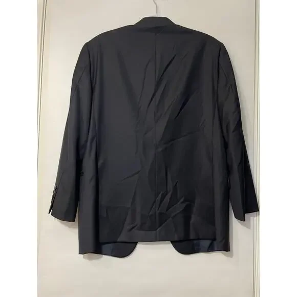 Hickey Freeman Tasmanian Super 130's Wool Double Breasted Coat Business Jacket - Picture 6 of 8